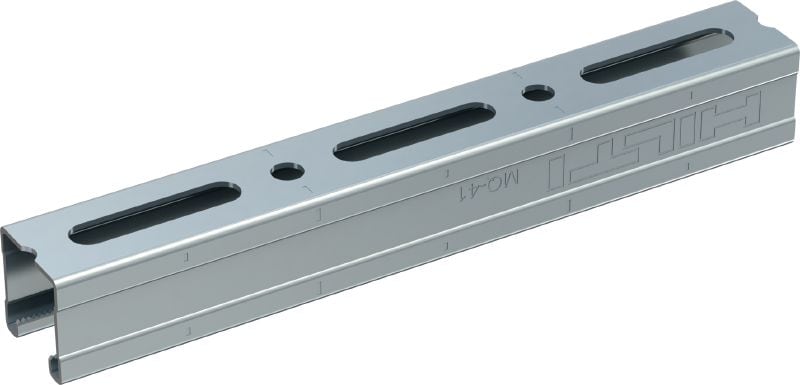 MQ-41 nosník Pozinkovaný podperný nosník MQ s výškou 41 mm pre aplikácie so stredným zaťažením