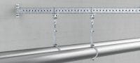 Príslušenstvo potrubných závesov MIC-SPH Žiarovo zinkované (HDG) príslušenstvo pripojené na nosníky MI na podopretie závesných potrubí Použitie 1