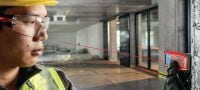 Laserový diaľkomer PD-I Robustný laserový merací prístroj s inteligentnými meracími funkciami a technológiou prepojenia cez Bluetooth® pre interiérové aplikácie s priemerom až 100 m/330 stôp Použitie 3